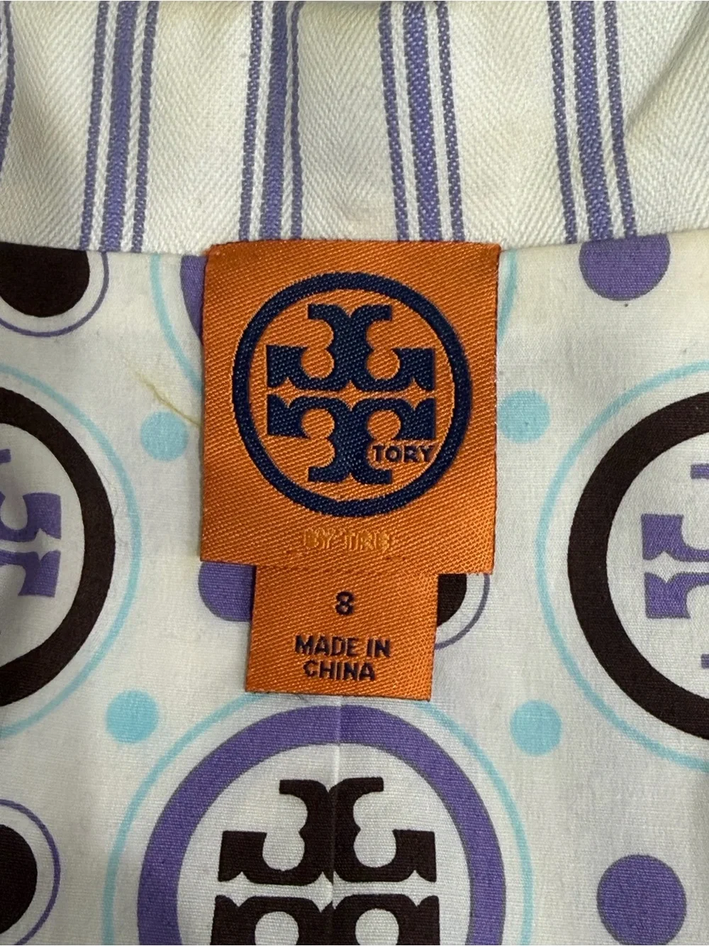 Tory Burch Lavender Striped Blazer - Picture 9 of 10